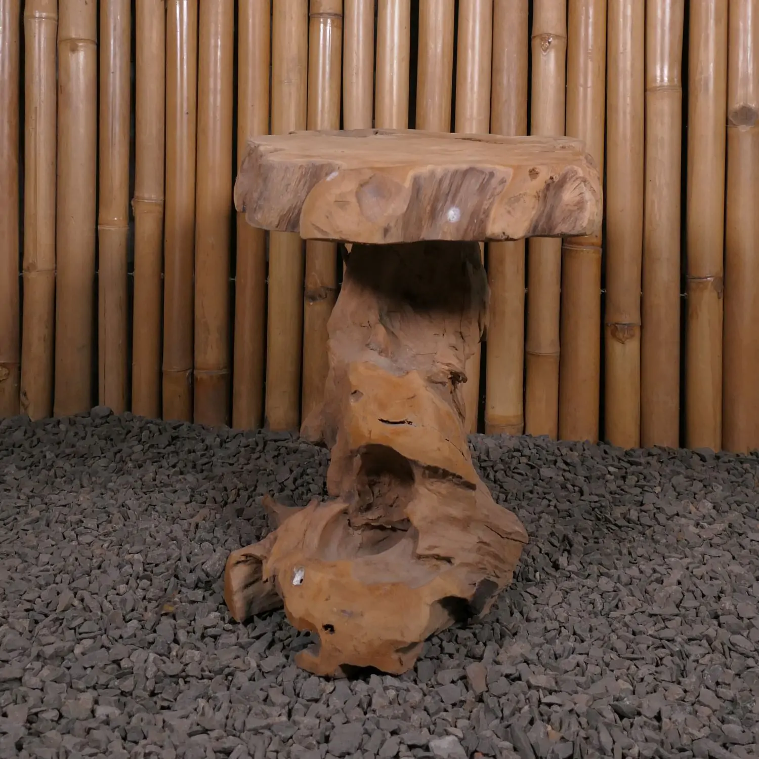  Product image 10 of the product “Table with abstract legs made of teak wood about 35cm height ”
